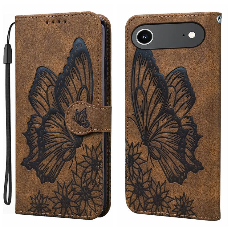 Ốp lưng điện thoại da dập nổi cảm giác da cổ điển hình bướm gập ngang, dành cho iPhone 17 Pro Max, iPhone 17 Pro, iPhone 17, iPhone Air