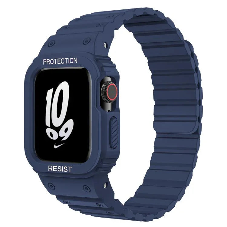 Dây đồng hồ silicone từ tính xDfind kèm vỏ đồng hồ tích hợp, dành cho Apple Watch 42 / 44 / 45mm, dành cho Apple Watch Series 10 / 11 46mm, dành cho Apple Watch Series 10 / 11 42mm, dành cho Apple Watch Ultra 3 / 2 / 1 49mm, dành cho Apple Watch 38 / 41mm