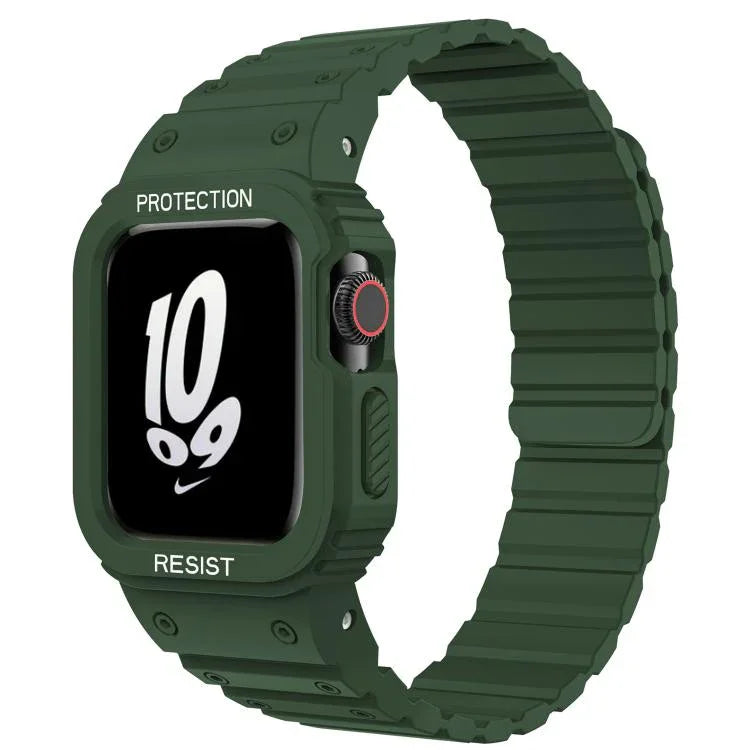 Dây đồng hồ silicone từ tính xDfind kèm vỏ đồng hồ tích hợp, dành cho Apple Watch 42 / 44 / 45mm, dành cho Apple Watch Series 10 / 11 46mm, dành cho Apple Watch Series 10 / 11 42mm, dành cho Apple Watch Ultra 3 / 2 / 1 49mm, dành cho Apple Watch 38 / 41mm