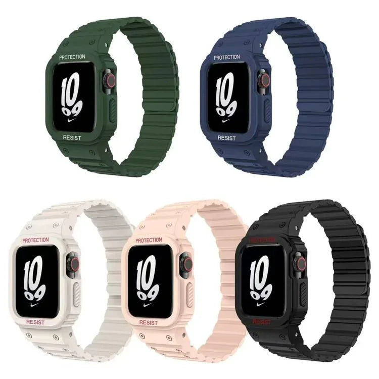 Dây đồng hồ silicone từ tính xDfind kèm vỏ đồng hồ tích hợp, dành cho Apple Watch 42 / 44 / 45mm, dành cho Apple Watch Series 10 / 11 46mm, dành cho Apple Watch Series 10 / 11 42mm, dành cho Apple Watch Ultra 3 / 2 / 1 49mm, dành cho Apple Watch 38 / 41mm