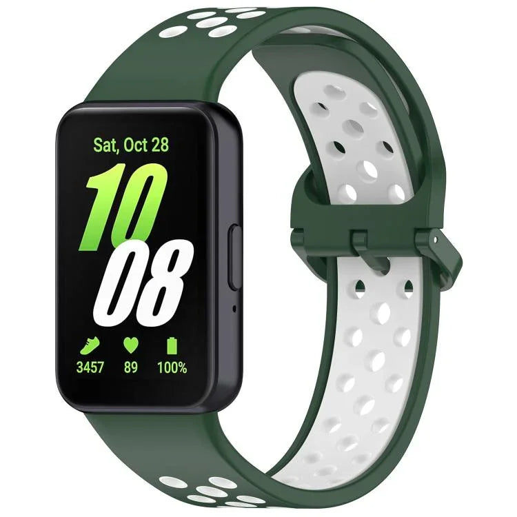 Dây đồng hồ silicone hai màu thoáng khí xDfind, Dành cho Samsung Galaxy Fit 3