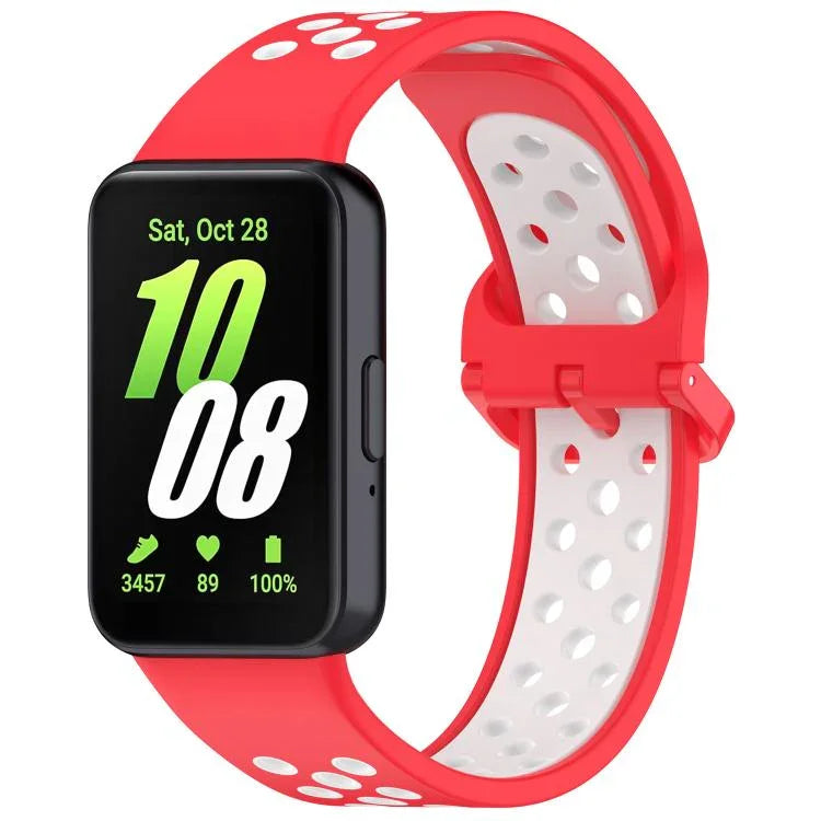 Dây đồng hồ silicone hai màu thoáng khí xDfind, Dành cho Samsung Galaxy Fit 3