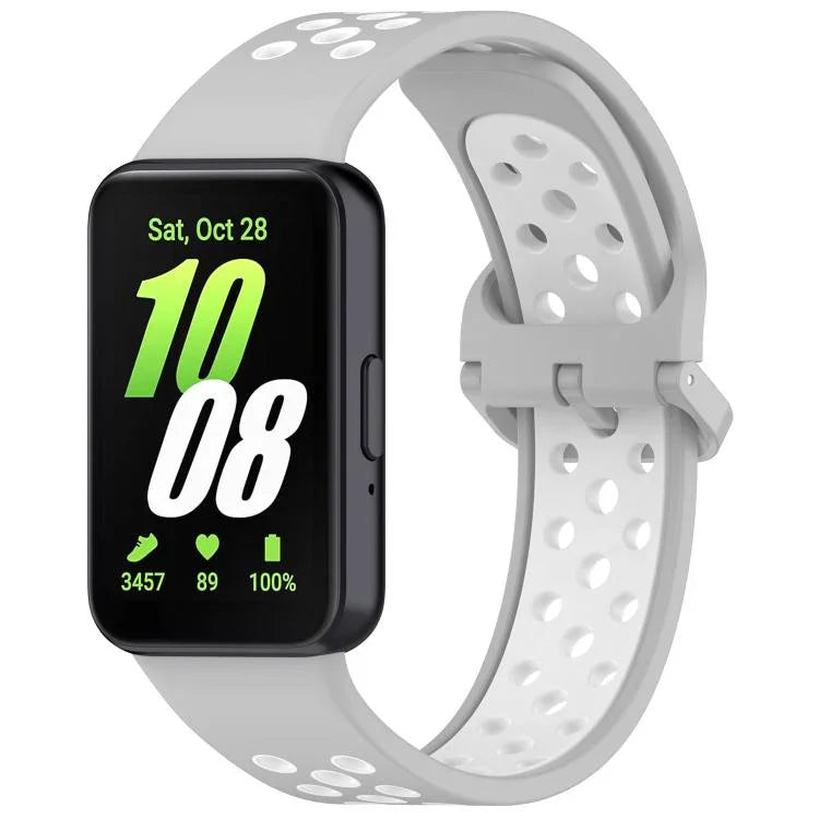Dây đồng hồ silicone hai màu thoáng khí xDfind, Dành cho Samsung Galaxy Fit 3