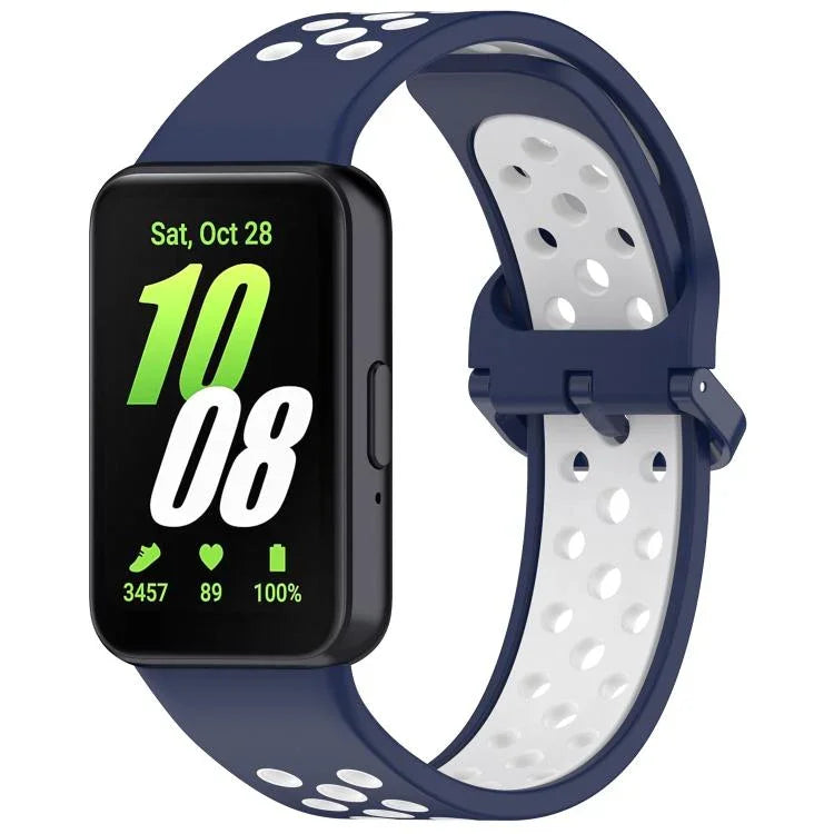 Dây đồng hồ silicone hai màu thoáng khí xDfind, Dành cho Samsung Galaxy Fit 3