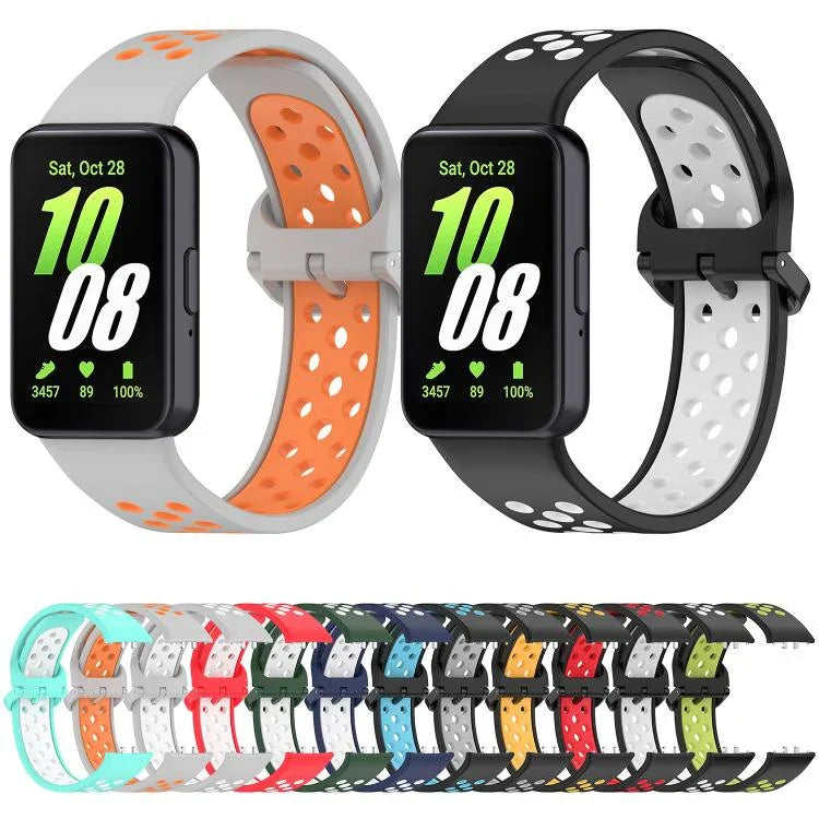 Dây đồng hồ silicone hai màu thoáng khí xDfind, Dành cho Samsung Galaxy Fit 3