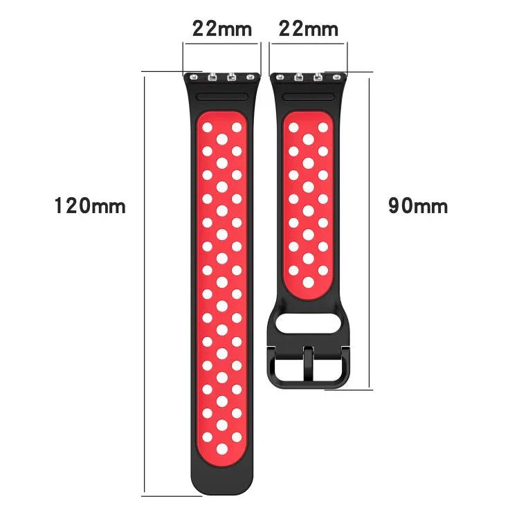Dây đồng hồ silicone hai màu thoáng khí xDfind, Dành cho Samsung Galaxy Fit 3