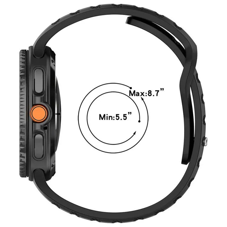 Dây đồng hồ silicone khóa đinh tròn bạc chấm tròn xDfind, Dành cho Samsung Galaxy Watch Ultra/Ultra 2025, Dành cho Samsung Galaxy Watch8 / 8 Classic