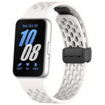 Dây đồng hồ silicone khóa nam châm đen kiểu lỗ xDfind, Dành cho Samsung Galaxy Fit3