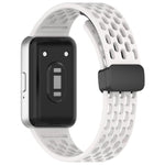 Dây đồng hồ silicone khóa nam châm đen kiểu lỗ xDfind, Dành cho Samsung Galaxy Fit3