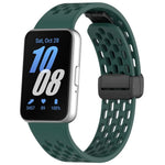 Dây đồng hồ silicone khóa nam châm đen kiểu lỗ xDfind, Dành cho Samsung Galaxy Fit3
