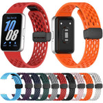 Dây đồng hồ silicone khóa nam châm đen kiểu lỗ xDfind, Dành cho Samsung Galaxy Fit3