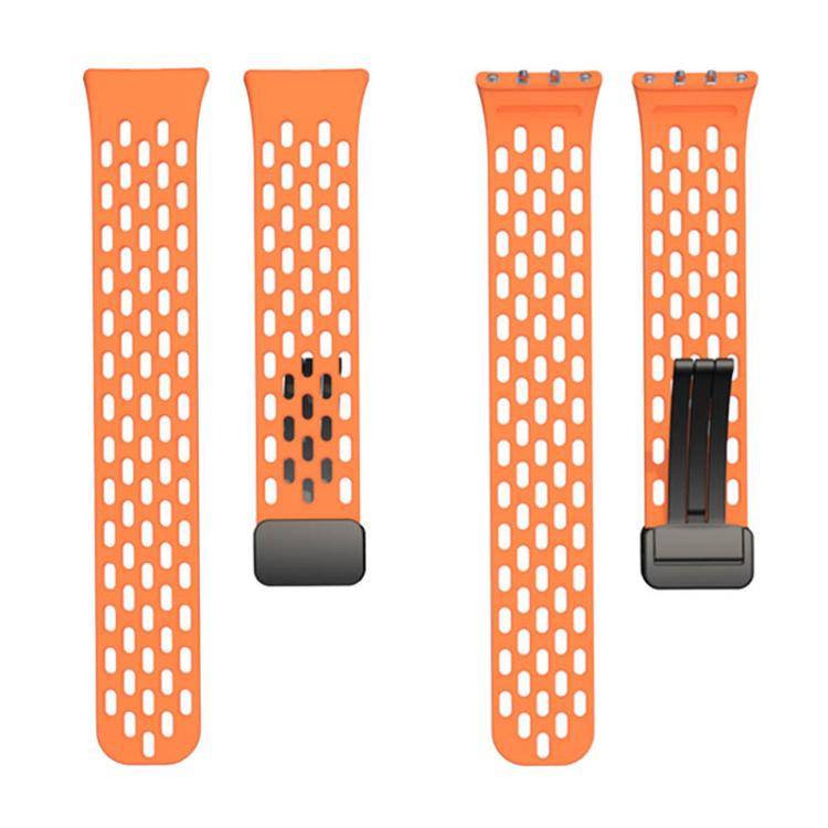 Dây đồng hồ silicone khóa nam châm đen kiểu lỗ xDfind, Dành cho Samsung Galaxy Fit3