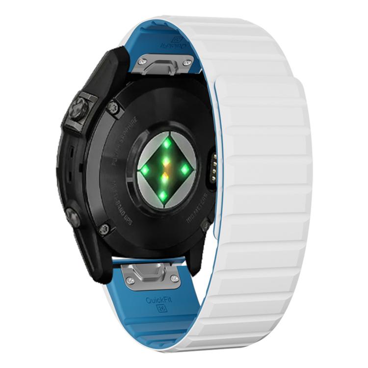 xDfind Two Color Silicone Magnetic Watch Band, For Garmin 26mm, For Garmin 22mm