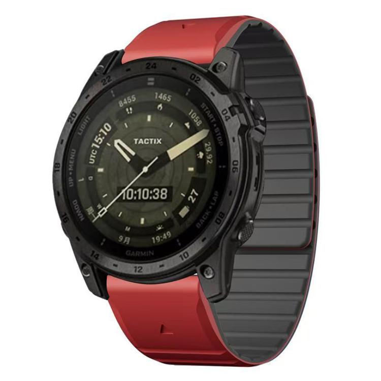 xDfind Two Color Silicone Magnetic Watch Band, For Garmin 26mm, For Garmin 22mm