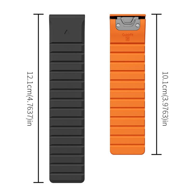 xDfind Two Color Silicone Magnetic Watch Band, For Garmin 26mm, For Garmin 22mm