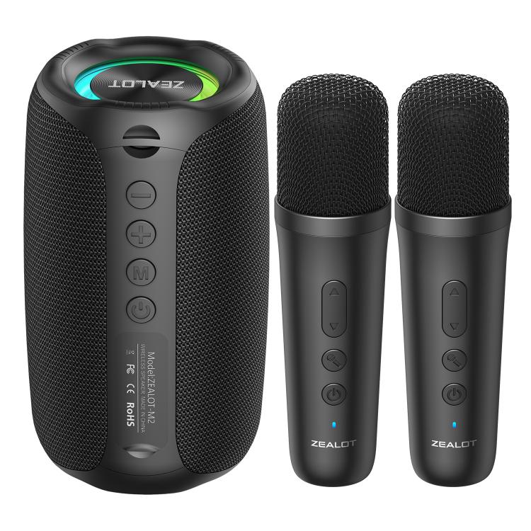 Loa Bluetooth RGB ngoài trời di động Zealot M2 8W, kèm 2 micro, kèm 1 micro