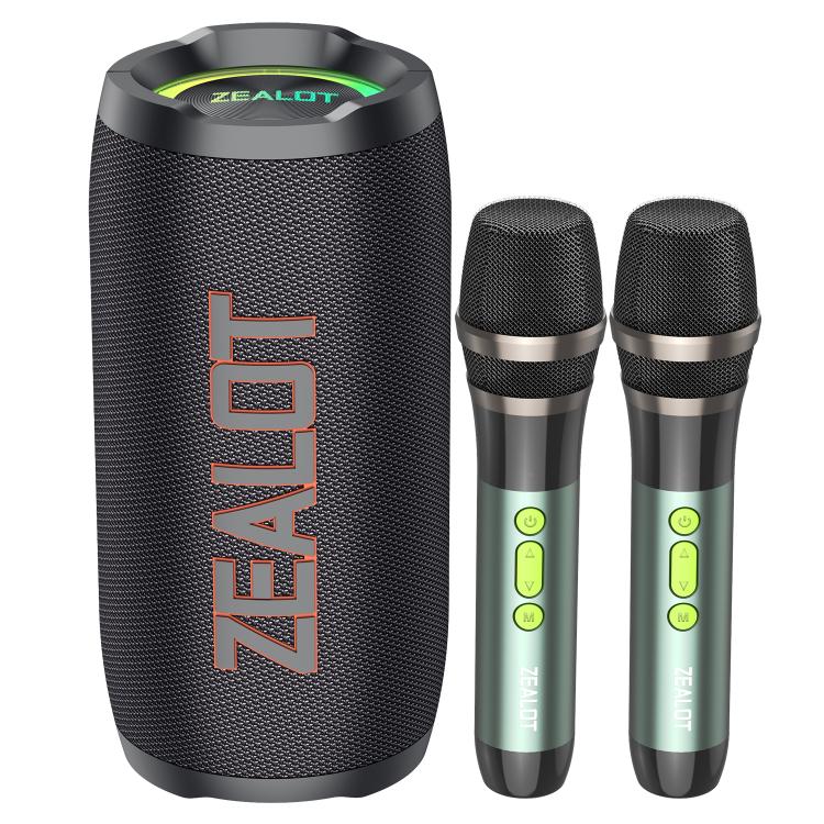 Loa Bluetooth RGB ngoài trời di động Zealot S76 50W, kèm 2 micro, kèm 1 micro, không kèm micro