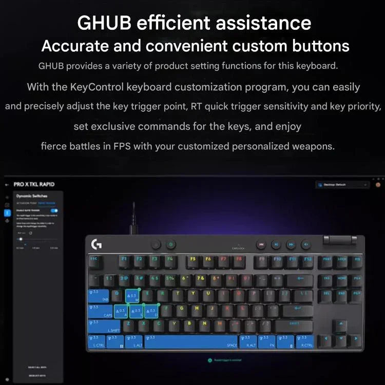 Bàn phím chơi game không dây Logitech G PRO X TKL công tắc từ tính