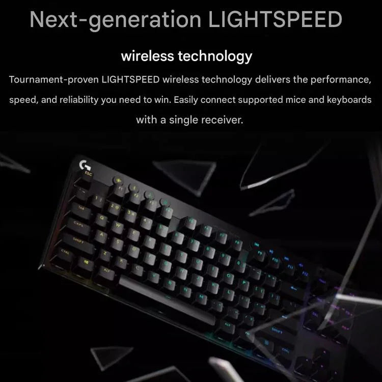 Bàn phím chơi game không dây Logitech G PRO X TKL, công tắc cơ GX-L