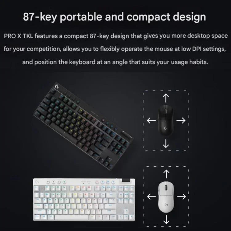 Bàn phím chơi game không dây Logitech G PRO X TKL, công tắc cơ GX-L