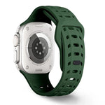 Dây đồng hồ silicone lỗ họa tiết vảy cá mập, dành cho Apple Watch 46mm / 49mm / 45mm / 44mm