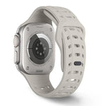 Dây đồng hồ silicone lỗ họa tiết vảy cá mập, dành cho Apple Watch 46mm / 49mm / 45mm / 44mm