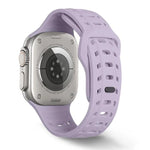 Dây đồng hồ silicone lỗ họa tiết vảy cá mập, dành cho Apple Watch 46mm / 49mm / 45mm / 44mm