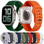 Dây đồng hồ silicone lỗ họa tiết vảy cá mập, dành cho Apple Watch 46mm / 49mm / 45mm / 44mm
