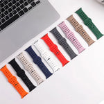 Dây đồng hồ silicone lỗ họa tiết vảy cá mập, dành cho Apple Watch 46mm / 49mm / 45mm / 44mm