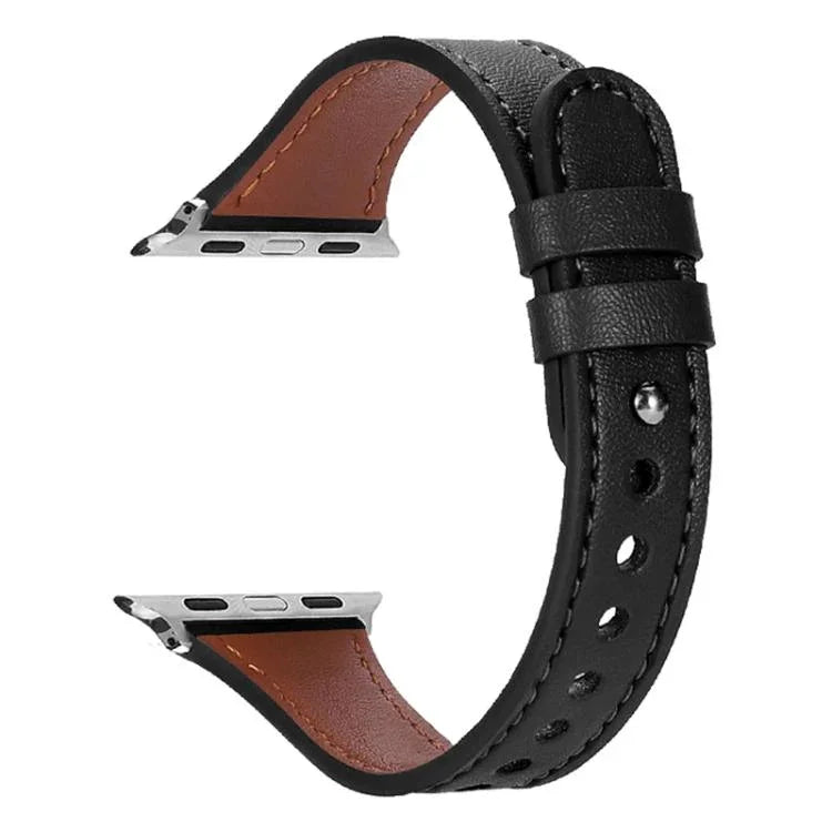 Dây đồng hồ da thật xDfind khóa đinh tán đơn vòng đôi, dành cho Apple Watch 42 / 44 / 45 / 46 / 49mm, dành cho Apple Watch 38 / 40 / 41 / S10 42mm