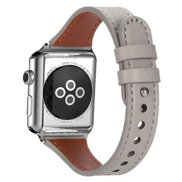 Dây đồng hồ da thật xDfind khóa đinh tán đơn vòng đôi, dành cho Apple Watch 42 / 44 / 45 / 46 / 49mm, dành cho Apple Watch 38 / 40 / 41 / S10 42mm