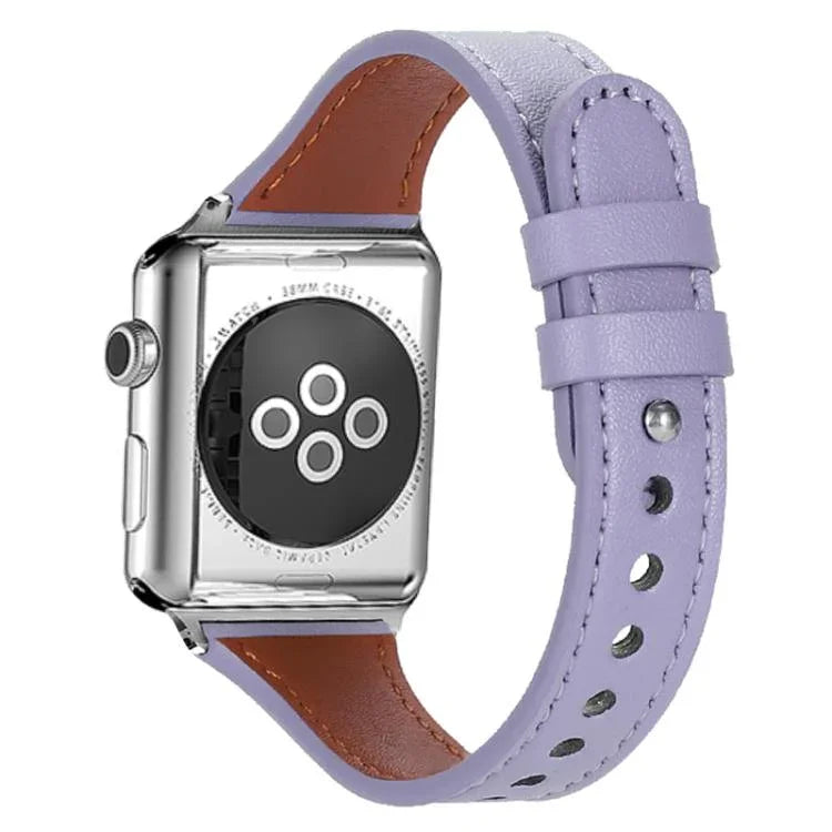Dây đồng hồ da thật xDfind khóa đinh tán đơn vòng đôi, dành cho Apple Watch 42 / 44 / 45 / 46 / 49mm, dành cho Apple Watch 38 / 40 / 41 / S10 42mm