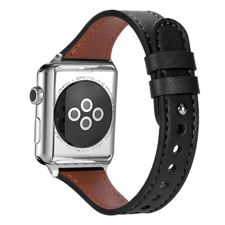 Dây đồng hồ da thật xDfind khóa đinh tán đơn vòng đôi, dành cho Apple Watch 42 / 44 / 45 / 46 / 49mm, dành cho Apple Watch 38 / 40 / 41 / S10 42mm