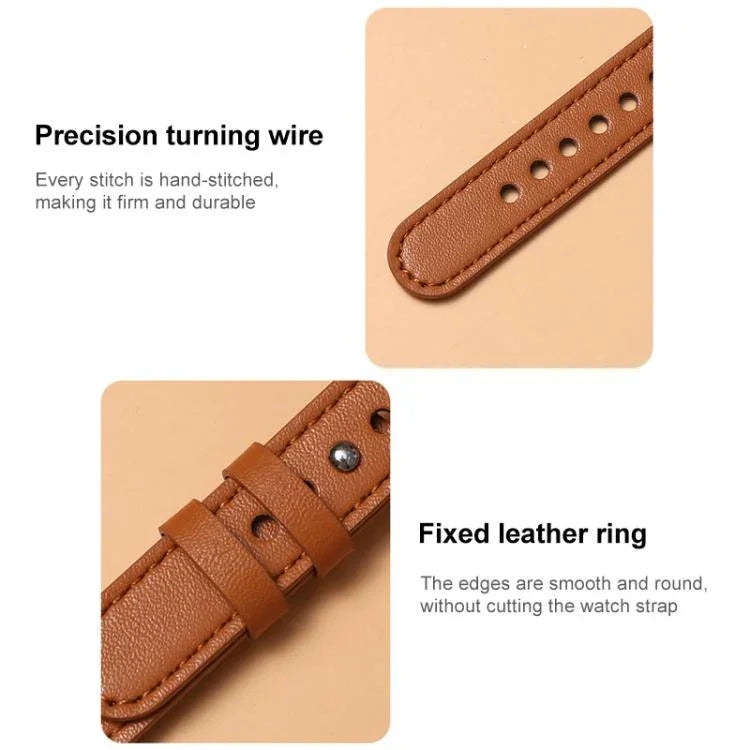 Dây đồng hồ da thật xDfind khóa đinh tán đơn vòng đôi, dành cho Apple Watch 42 / 44 / 45 / 46 / 49mm, dành cho Apple Watch 38 / 40 / 41 / S10 42mm