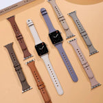 Dây đồng hồ da thật xDfind khóa đinh tán đơn vòng đôi, dành cho Apple Watch 42 / 44 / 45 / 46 / 49mm, dành cho Apple Watch 38 / 40 / 41 / S10 42mm