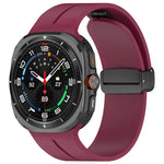 Dây Đeo Đồng Hồ Silicone Khóa Gập Rãnh Đầu Bằng Màu Đen xDfind, Cho Samsung Galaxy Watch Ultra / Ultra 2025