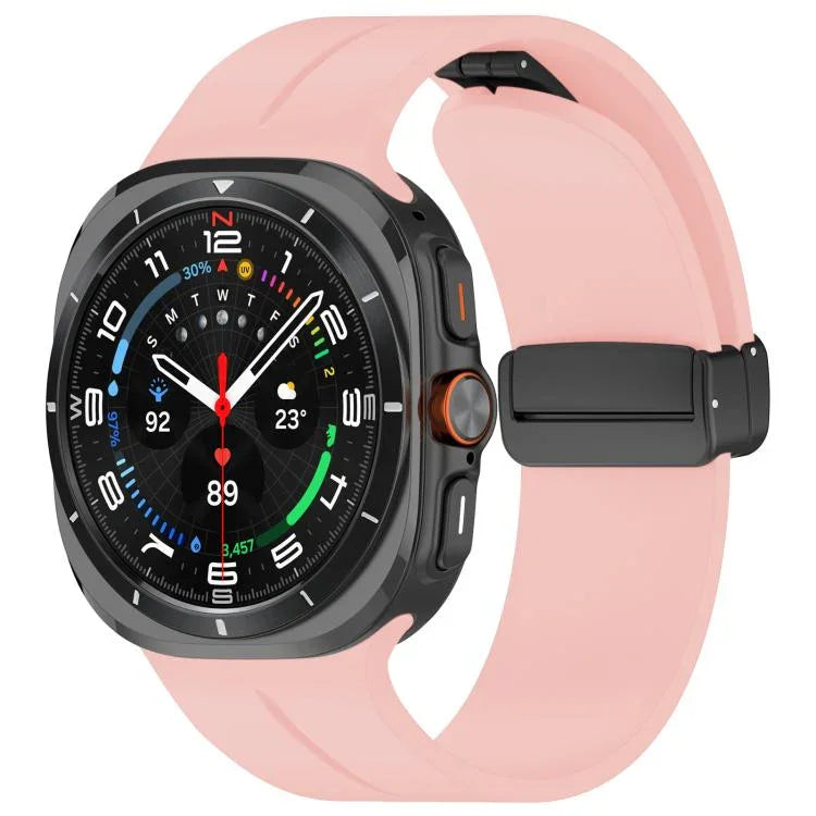 Dây Đeo Đồng Hồ Silicone Khóa Gập Rãnh Đầu Bằng Màu Đen xDfind, Cho Samsung Galaxy Watch Ultra / Ultra 2025