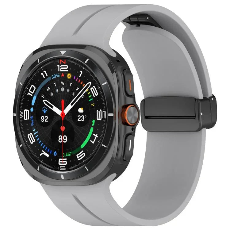Dây Đeo Đồng Hồ Silicone Khóa Gập Rãnh Đầu Bằng Màu Đen xDfind, Cho Samsung Galaxy Watch Ultra / Ultra 2025