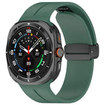 Dây Đeo Đồng Hồ Silicone Khóa Gập Rãnh Đầu Bằng Màu Đen xDfind, Cho Samsung Galaxy Watch Ultra / Ultra 2025