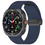 Dây Đeo Đồng Hồ Silicone Khóa Gập Rãnh Đầu Bằng Màu Đen xDfind, Cho Samsung Galaxy Watch Ultra / Ultra 2025