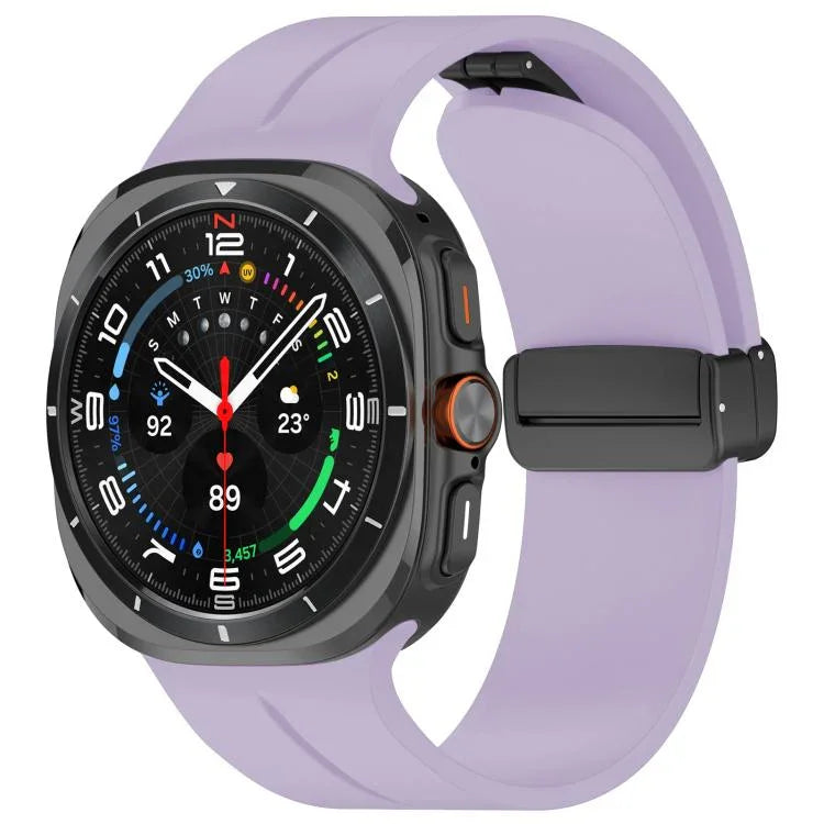 Dây Đeo Đồng Hồ Silicone Khóa Gập Rãnh Đầu Bằng Màu Đen xDfind, Cho Samsung Galaxy Watch Ultra / Ultra 2025