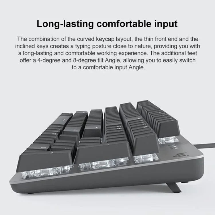 Bàn phím cơ có dây Logitech K845 đèn nền, chiều dài cáp: 1,8m, trục Longhua nâu, trục Longhua đỏ