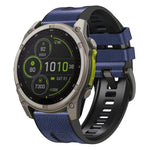 xDfind Leather Skin Silicone Quick Release Watch Band, For Garmin 26mm, For Garmin 22mm