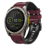 xDfind Leather Skin Silicone Quick Release Watch Band, For Garmin 26mm, For Garmin 22mm