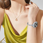 Dây đồng hồ kim loại xoắn vòng tay kim cương xDfind, dành cho Apple Watch 42 / 44 / 45 / 46 / 49mm, dành cho Apple Watch 38 / 40 / 41 / S10 42mm
