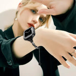 Dây đồng hồ kim loại xoắn vòng tay kim cương xDfind, dành cho Apple Watch 42 / 44 / 45 / 46 / 49mm, dành cho Apple Watch 38 / 40 / 41 / S10 42mm
