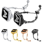 Dây đồng hồ kim loại xoắn vòng tay kim cương xDfind, dành cho Apple Watch 42 / 44 / 45 / 46 / 49mm, dành cho Apple Watch 38 / 40 / 41 / S10 42mm