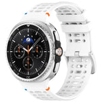 Dây đồng hồ silicone lỗ thoáng khóa bạc hợp kim xDfind, dành cho Samsung Galaxy Watch8 / Watch8 Classic