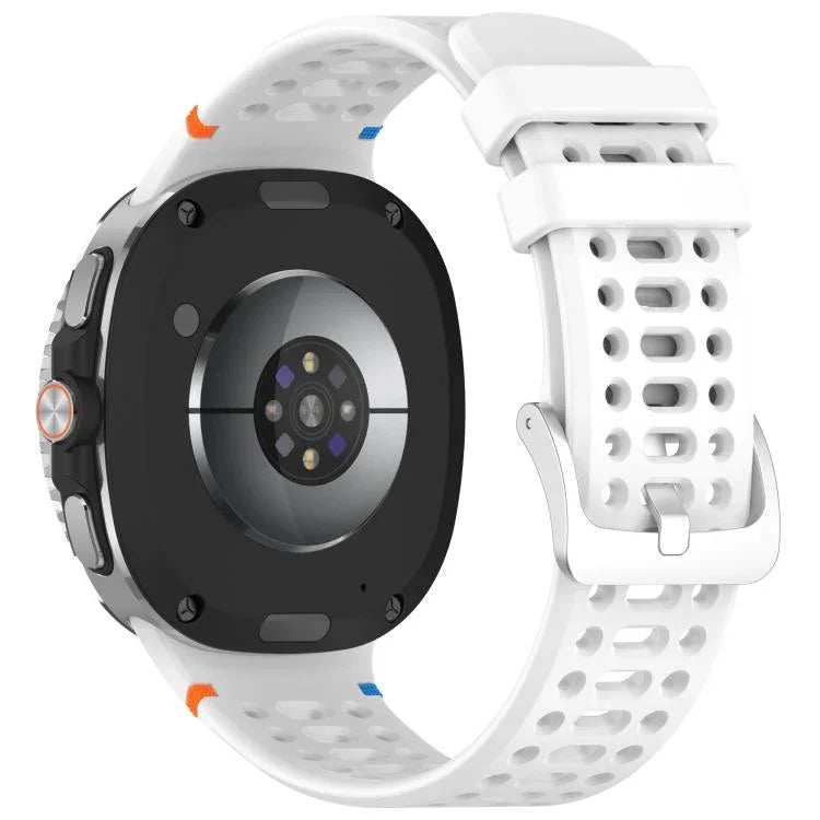 Dây đồng hồ silicone lỗ thoáng khóa bạc hợp kim xDfind, dành cho Samsung Galaxy Watch8 / Watch8 Classic