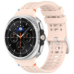 Dây đồng hồ silicone lỗ thoáng khóa bạc hợp kim xDfind, dành cho Samsung Galaxy Watch8 / Watch8 Classic